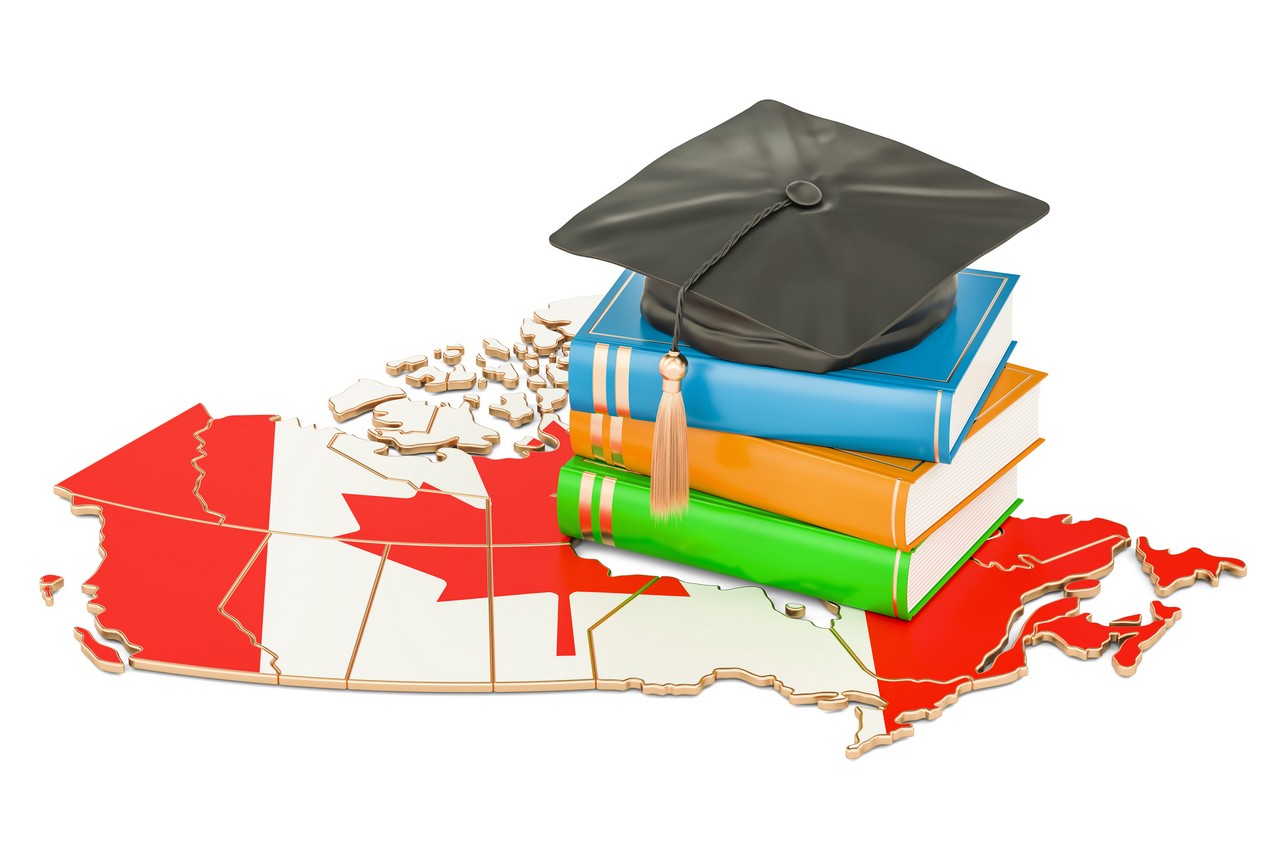 Education in Canada concept, 3D rendering isolated on white background